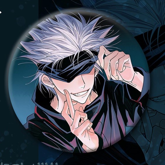 Ghim cài hình nhân vật anime Gojo Satoru Fushiguro Megumi