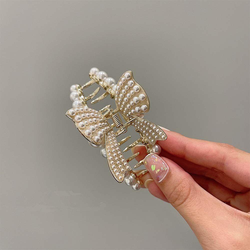 Kẹp Tóc Bướm Màu Ngà Sang Trọng Cho Nữ