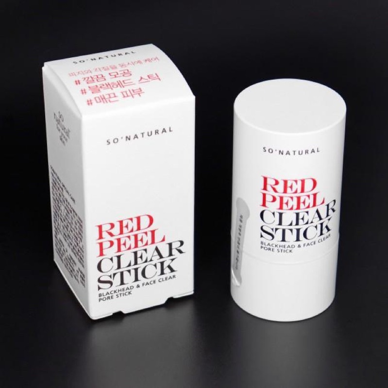 Red Peel Clear Stick So Natural Pore Blackhead &amp; Face Thanh Lăn Mụn Đầu Đen 23gram