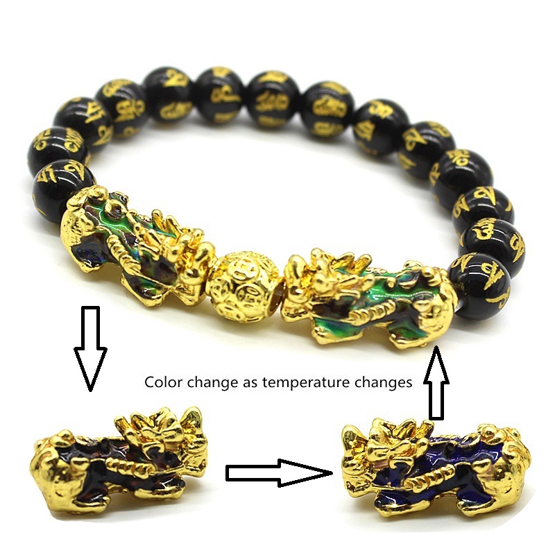 Vòng tay hạt đá obsidian may mắn cho nam nữ