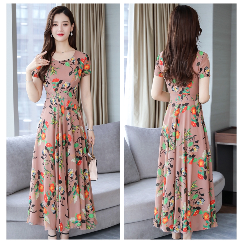 Đầm Maxi hoạ tiết hoa phong cách Bohomian có size lớn