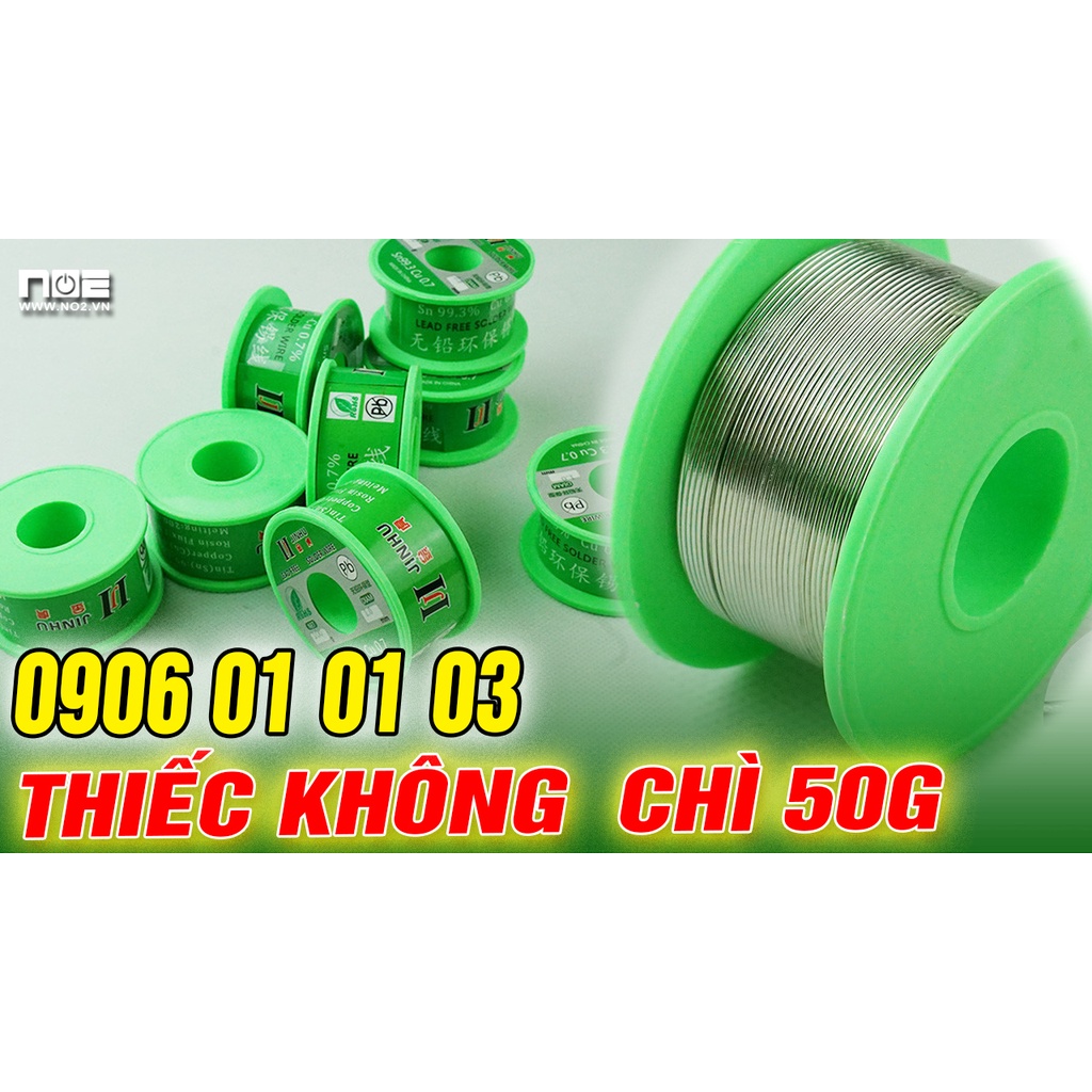 Thiếc hàn không chì dây 0.6,0.8mm- 50g, hàng  xịn