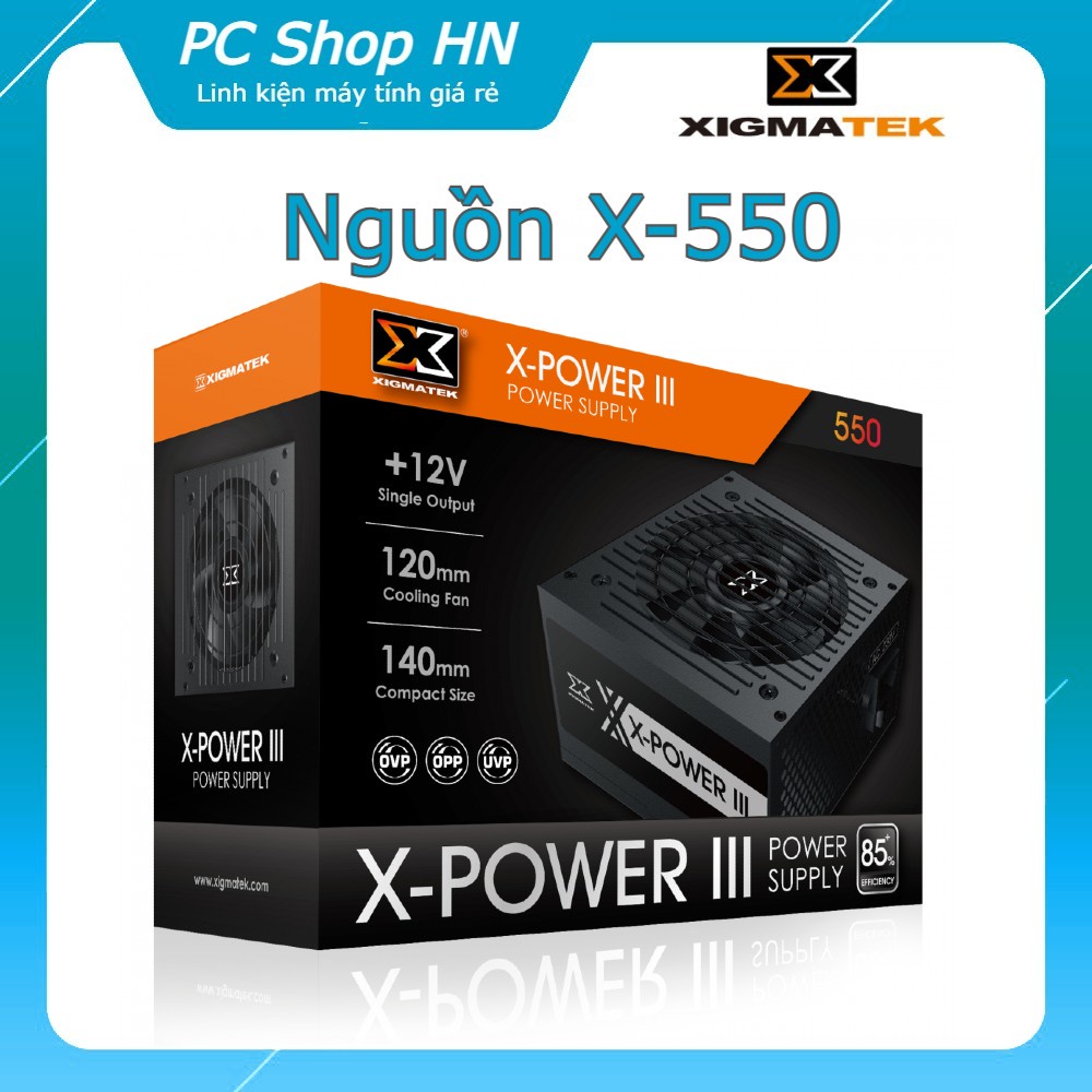 Nguồn XIGMATEK X-POWER III X-550 (EN45983) - Sản phẩm lý tưởng cho hệ thống GAME-NET