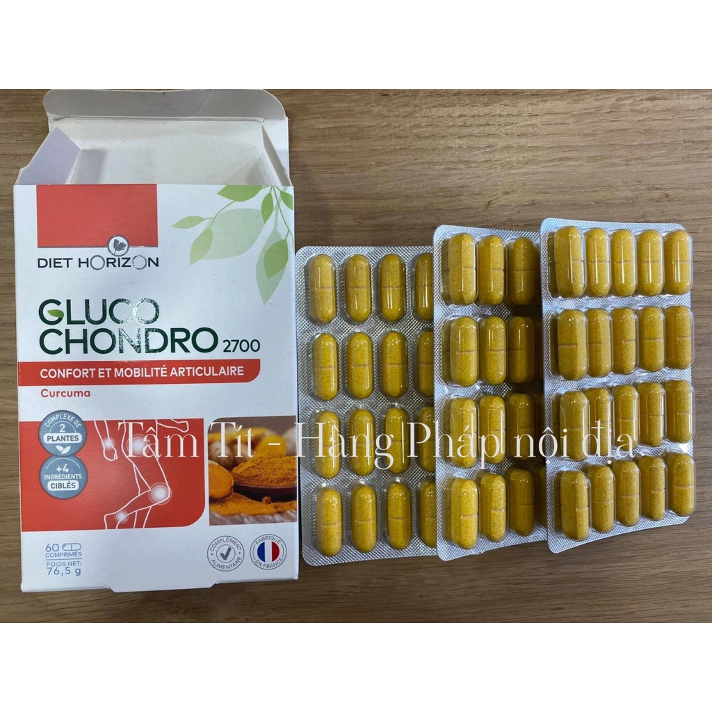 Nghỉ bán sale lỗ  - VIÊN UỐNG BỔ XƯƠNG KHỚP GLUCO CHONDRO 2700 PHÁP HỘP 60v