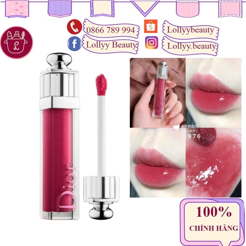 Son Dưỡng Bóng Dior Addict Stellar Lip Gloss 976 Be Dior - Fuchsia Màu Đỏ Hồng