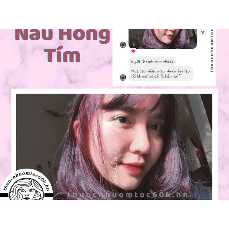 (Ko Tẩy)Thuốc nhuộm nâu hồng tím trợ dưỡng găng tay thuocnhuomtoc60k.hanoi | BigBuy360 - bigbuy360.vn