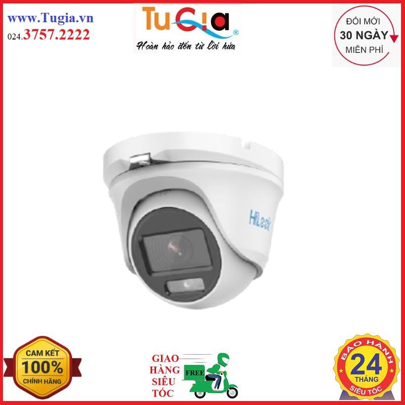 Camera Dome HDTVI COLORVU 2.0 Megapixel HILOOK THCT229MHàng chính hãng