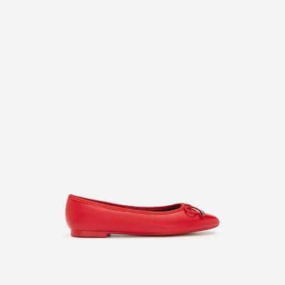 Vascara Giày Búp Bê Đính Nơ - GBB 0414 - Màu Đỏ