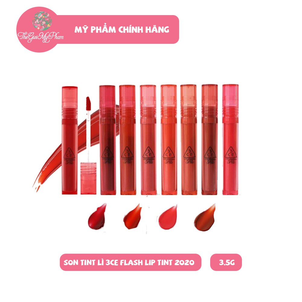 [ NEW ] Son Tint Lì 3CE Flash Lip Tint 2020 (Có Sẵn)