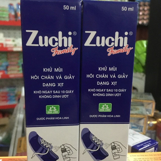 ZUCHI DẠNG XỊT KHỬ MÙI HÔI CHÂN VÀ GIÀY 50ml