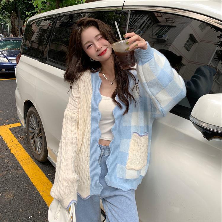 Hàng Sẵn_ Áo khoác len nữ khí chất váy hoa retro phong cách hàn