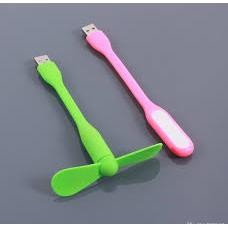 Combo đèn led dẻo + quạt usb 2 cánh rời siêu mát Qpro