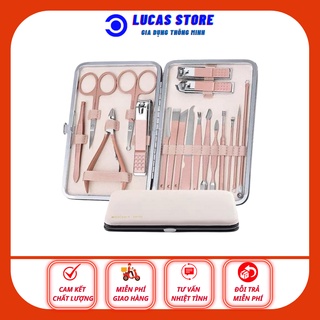 Bộ dụng cụ 18 chi tiết làm móng bấm móng - bộ kềm cắt móng tay cao cấp