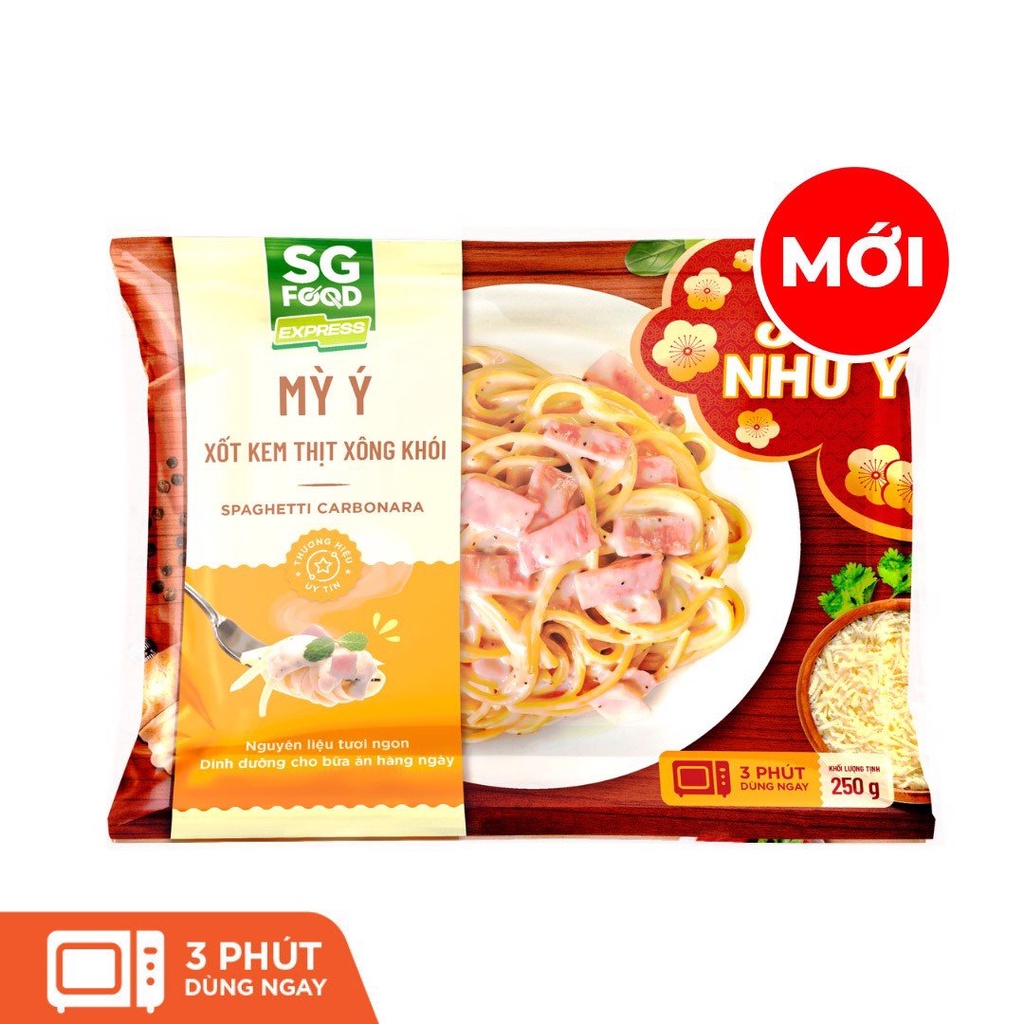 Mỳ ý sốt kem thịt xông khói 250gr