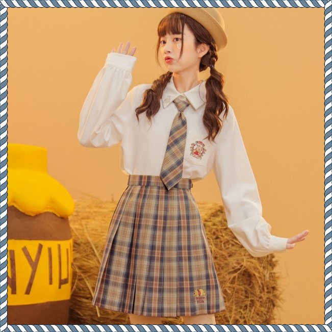 Chân váy đồng phục Seifuku/JK - Winnie the Pooh