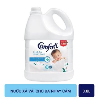Nước xả vải comfort cho da nhạy cảm can 3,8 lít