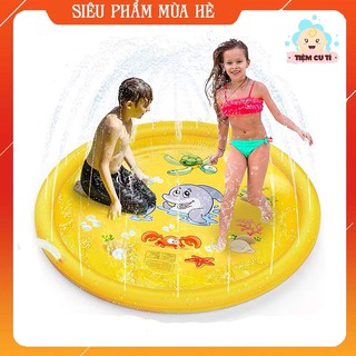 Bể bơi phao bơi, Thảm phao phun nước hình tròn giải nhiệt mùa hè cho bé