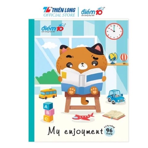 Combo 10 Tập học sinh 96 trang 4 ô ly vuông 100 gsm Điểm 10 TP-NB061