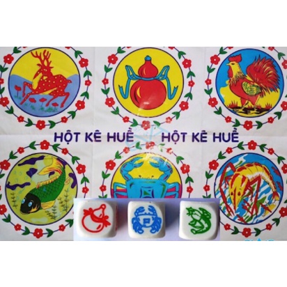 BỘ ĐỒ CHƠI XÚC XẮC ĐÁ BẦU CUA KÈM HỘP LẮC