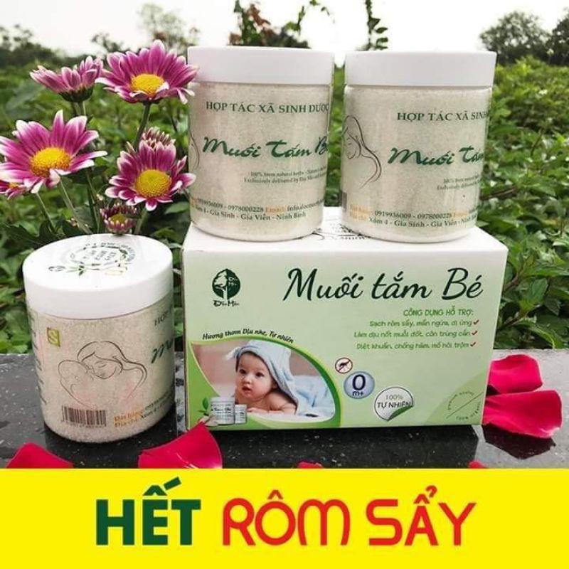 combo 3 hộp muối tắm bé