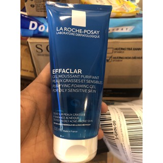 Sữa rửa mặt dạng gel dành cho da dầu nhạy cảm la roche posay 200ml