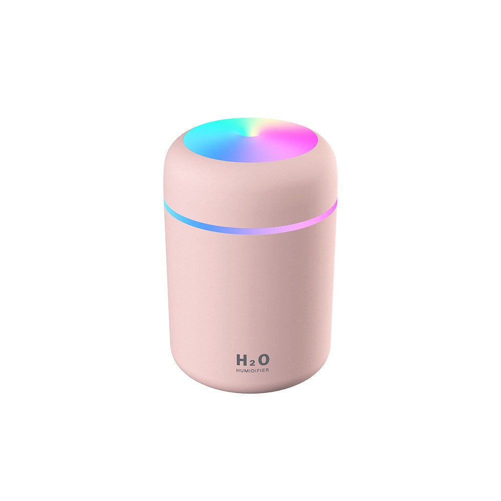 Máy phun sương mini, Máy xông tinh dầu tạo ẩm không khí và khuếch tán tinh dầu H20 Humidifier 300ml Có đèn LED