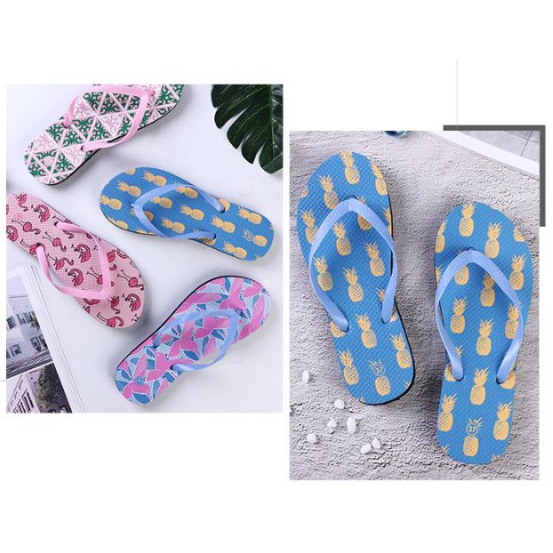 [3 MÀU] Dép tông kẹp xỏ ngón họa tiết quả dứa siêu nhẹ CHỐNG TRƠN TRƯỢT giá rẻ cho nữ