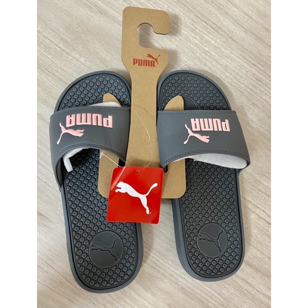 DÉP PUMA XÁM LOGO BÁO HỒNG CỰC XINH♥️Sẵn Size 8