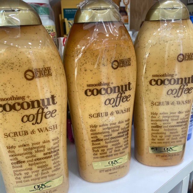Sữa tắm tẩy tế bào chết OGX SCRUB COCONUT Coffee