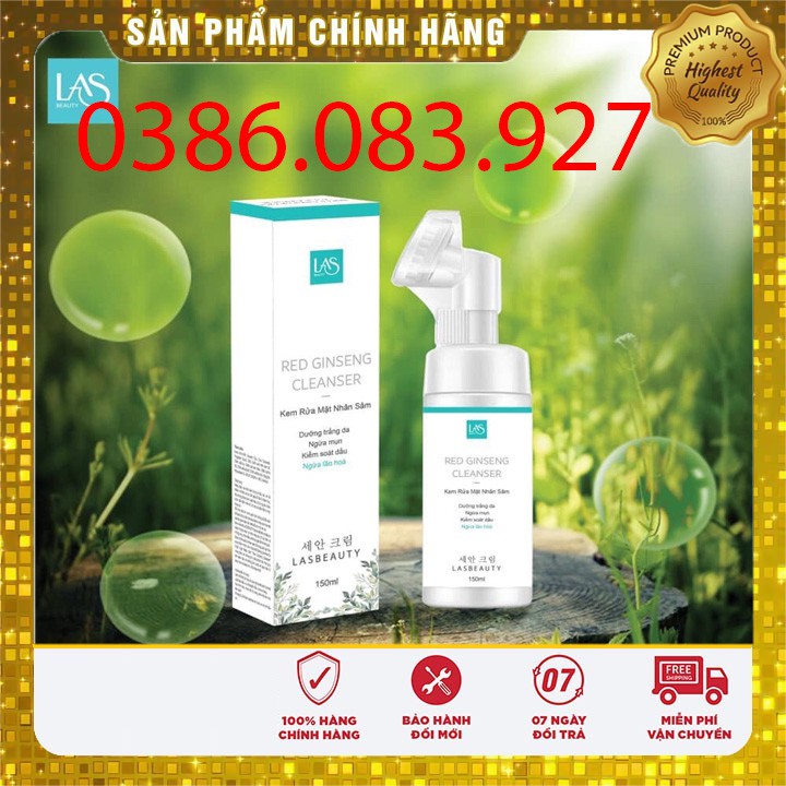 Kem rửa mặt nhân sâm LAS BEAUTY mẫu mới nhất