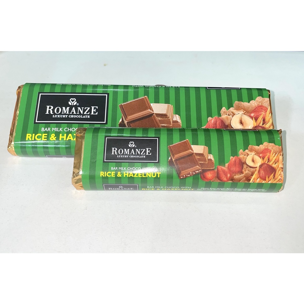 Sôcôla Romanze Luxury Chocolate Nhân Gạo và Hạt Phỉ Halzenut (Thanh 80g-lá)