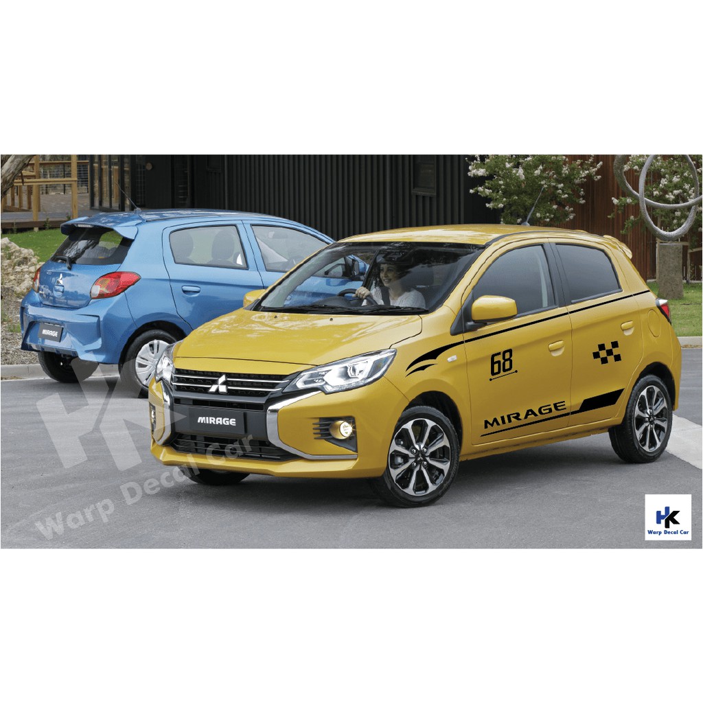 Tem xe Mirage- decal Mirage phong cách thể thao