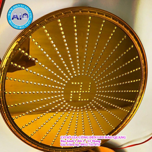 Đèn led trang trí bàn thờ Led hào quang 150mm  1.5 Tấc