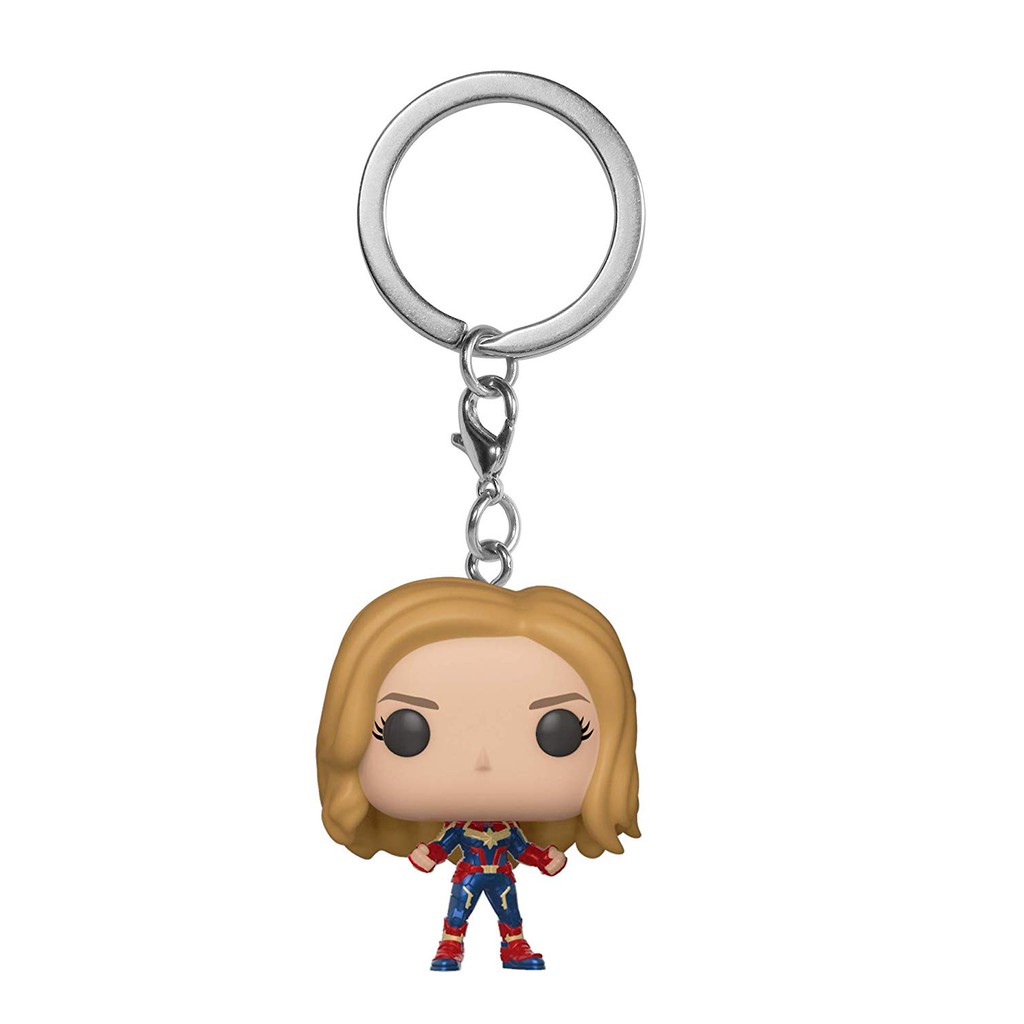 Móc khóa Funko Pop Real Authentic nhập US Captain Marvel Unmasked Pocket Pop Key Chain