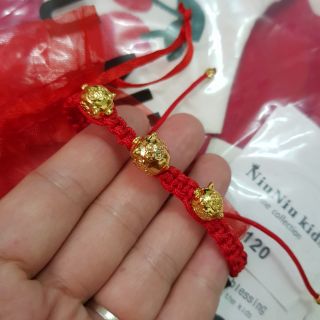 Vòng tay 3 chú heo vàng may mắn Thái Lan