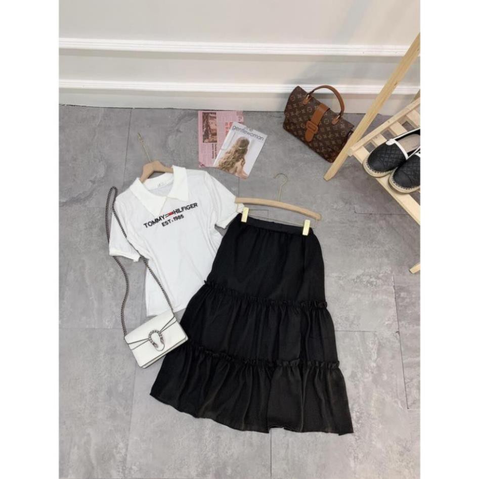 Set đồ nữ cá tính, set váy dài áo thun đi chơi sang chảnh mùa hè đẹp YA124 | BigBuy360 - bigbuy360.vn