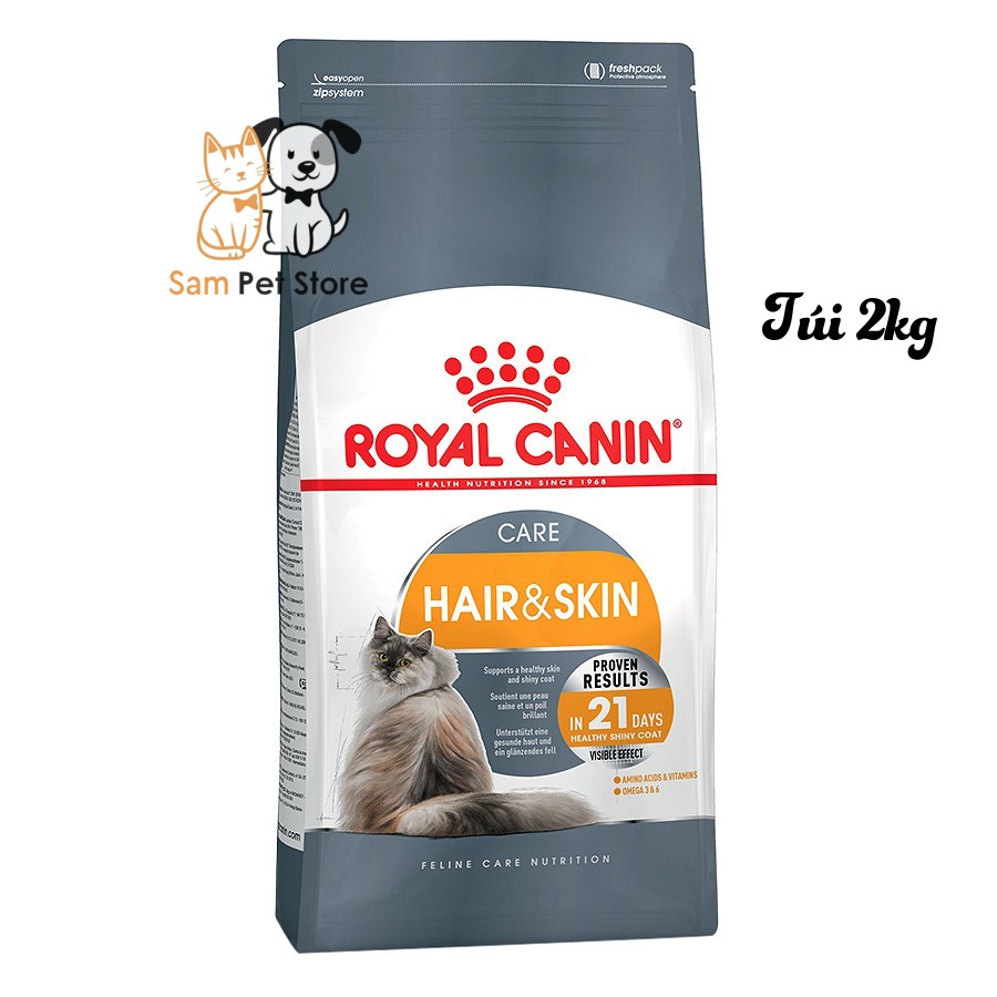 Thức ăn hạt cho mèo Royal Canin Hair & Skin dưỡng da lông cho mèo 2kg