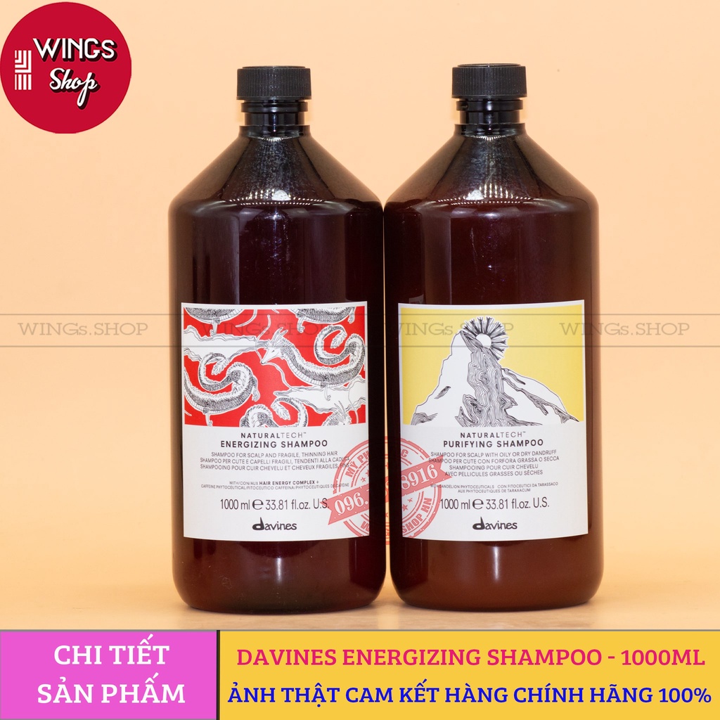 Dầu Gội DAVINES 250 - 1000ml Giảm gàu ngứa, ngăn ngừa rụng tóc | Wings Shop