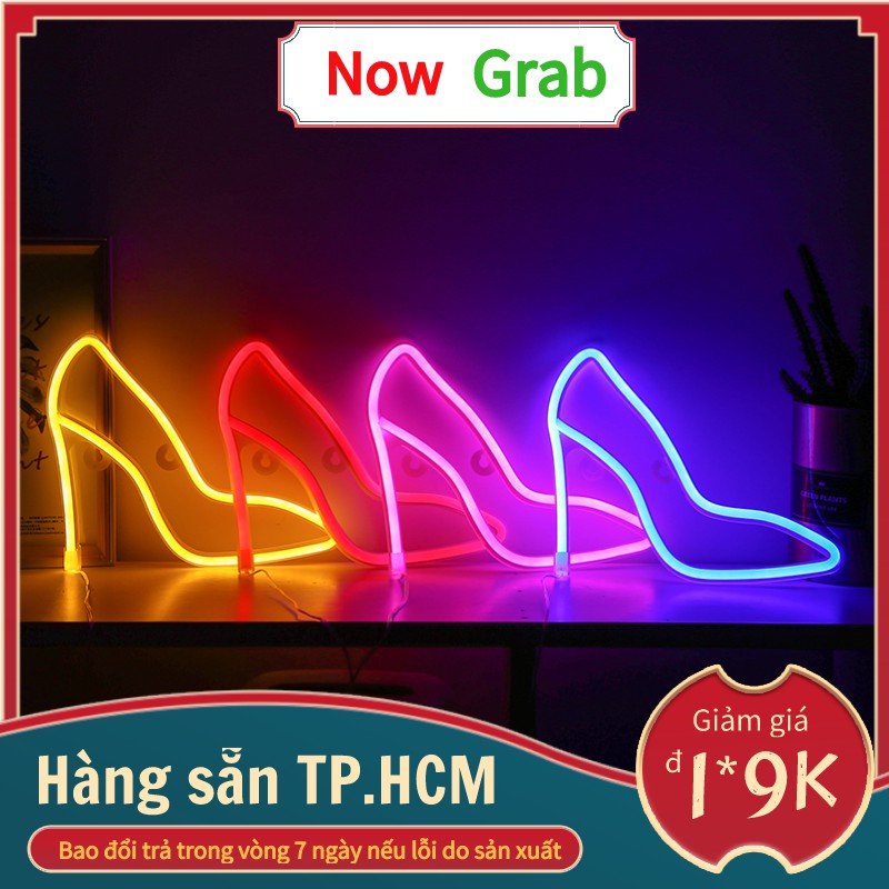 [ Tặng Móc Treo ] Đèn LED Neon Hình Giày Cao Gót Nữ Tính Decor trang trí Tiệm Thời Trang，Phòng Ngủ MOXI.