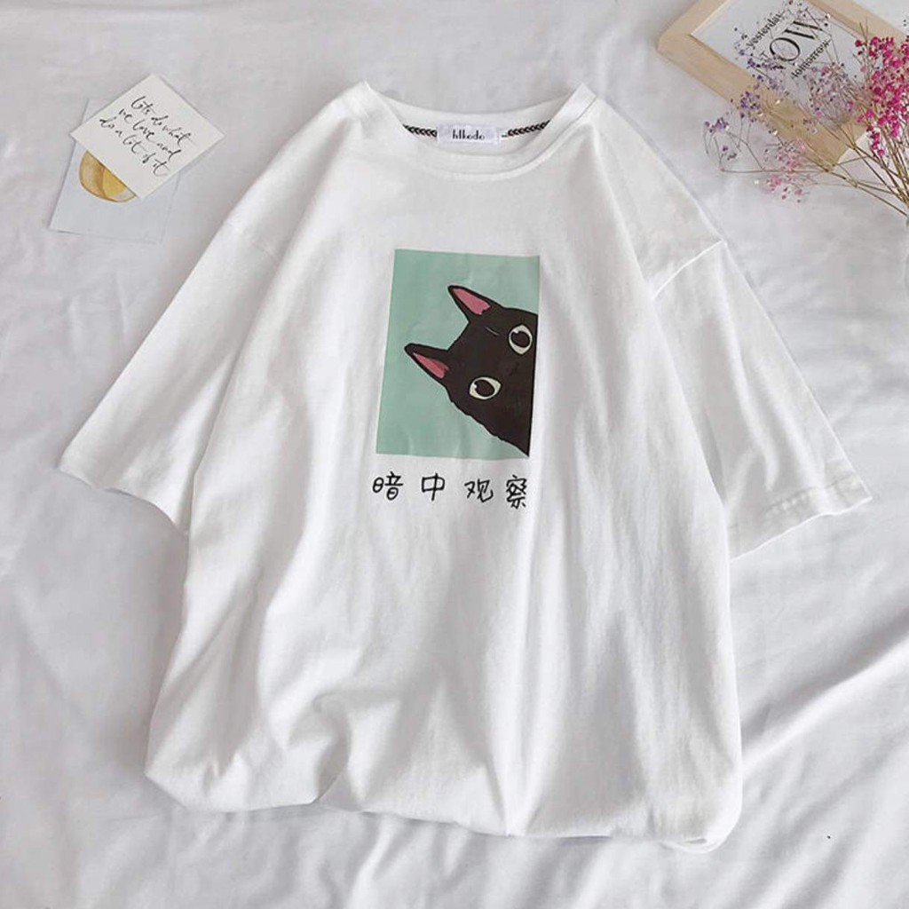 Áo thun overtee mèo nhật