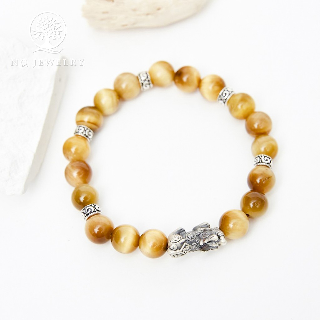 Vòng tay mix tỳ hưu bạc thái - NQ Jewelry