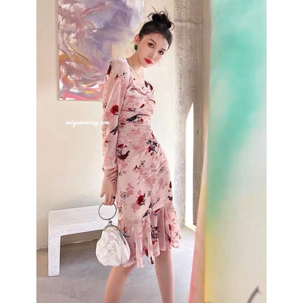 Vải Dập Hoa Nhung Tơ Tằm