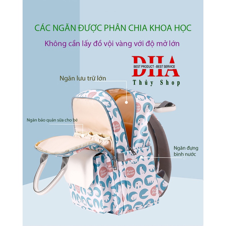 Balo bỉm sữa Insula, đa năng chống thấm nước cao cấp cho mẹ và bé.