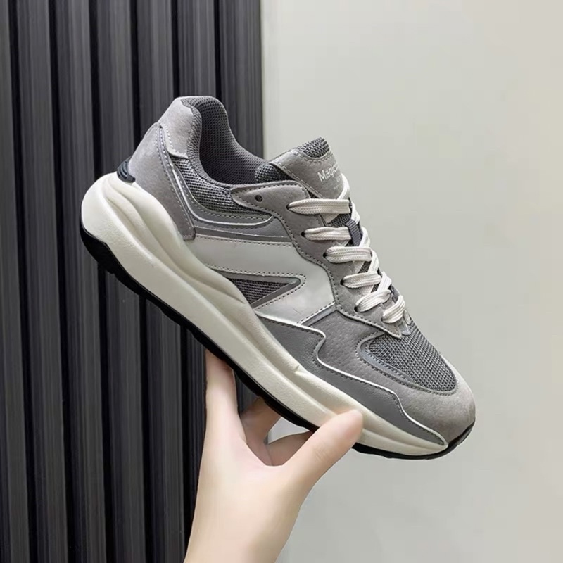 Giày Thể Thao Snaeker Nữ Màu Xám Có Phản Quang Chất Đẹp