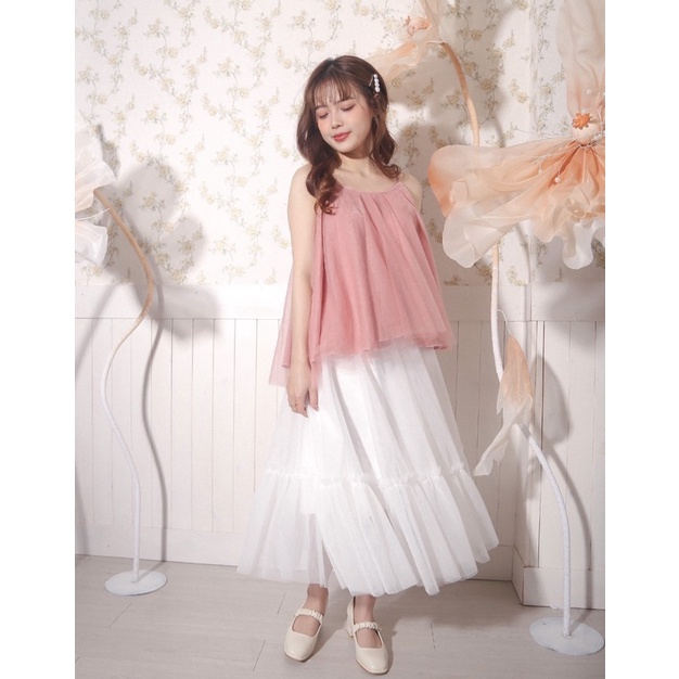 Chân Váy Eda Skirt Có Bigsize Thiết Kế Tulle Nhún Bèo 2 Tầng Có Khóa Caocaobycaochen - CV0024