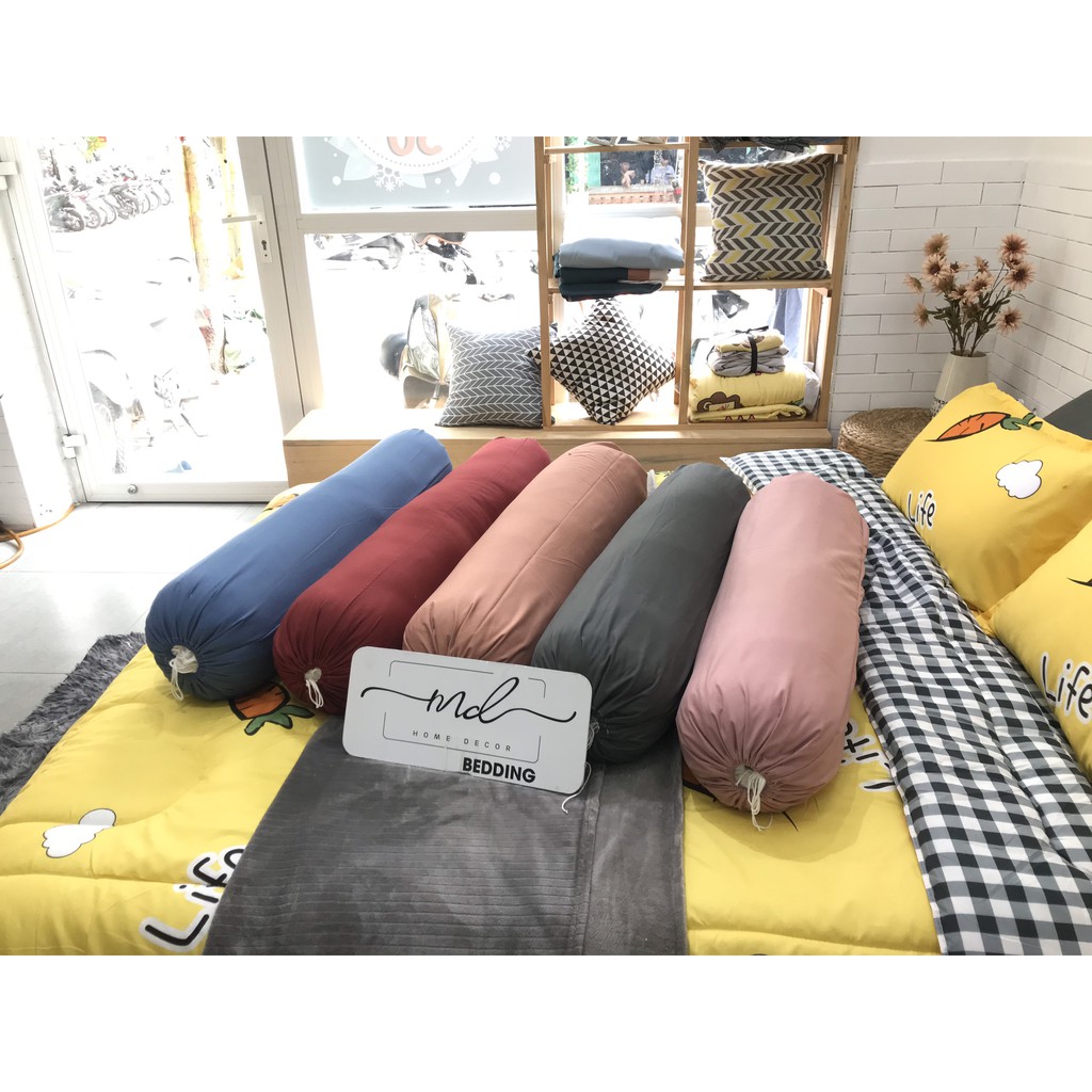 Vỏ Gối Ôm  siêu rẻ mềm mát thấm hút Cotton TiciMD.Decor- Bedding kích thước 35x100cm