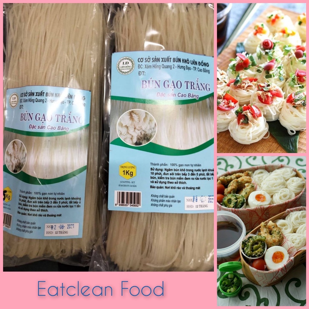 Bún trắng gạo bao thai, Bún khô Liên Đồng Cao Bằng,Bún Sạch không tẩy (500g)