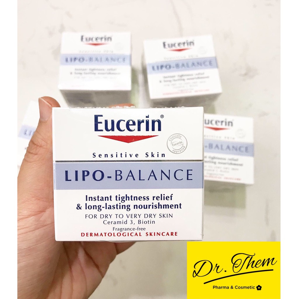 ✅[CHÍNH HÃNG] KEM DƯỠNG ẨM EUCERIN CHO DA KHÔ VÀ NHẠY CẢM EUCERIN LIPO BALANCE 50ML