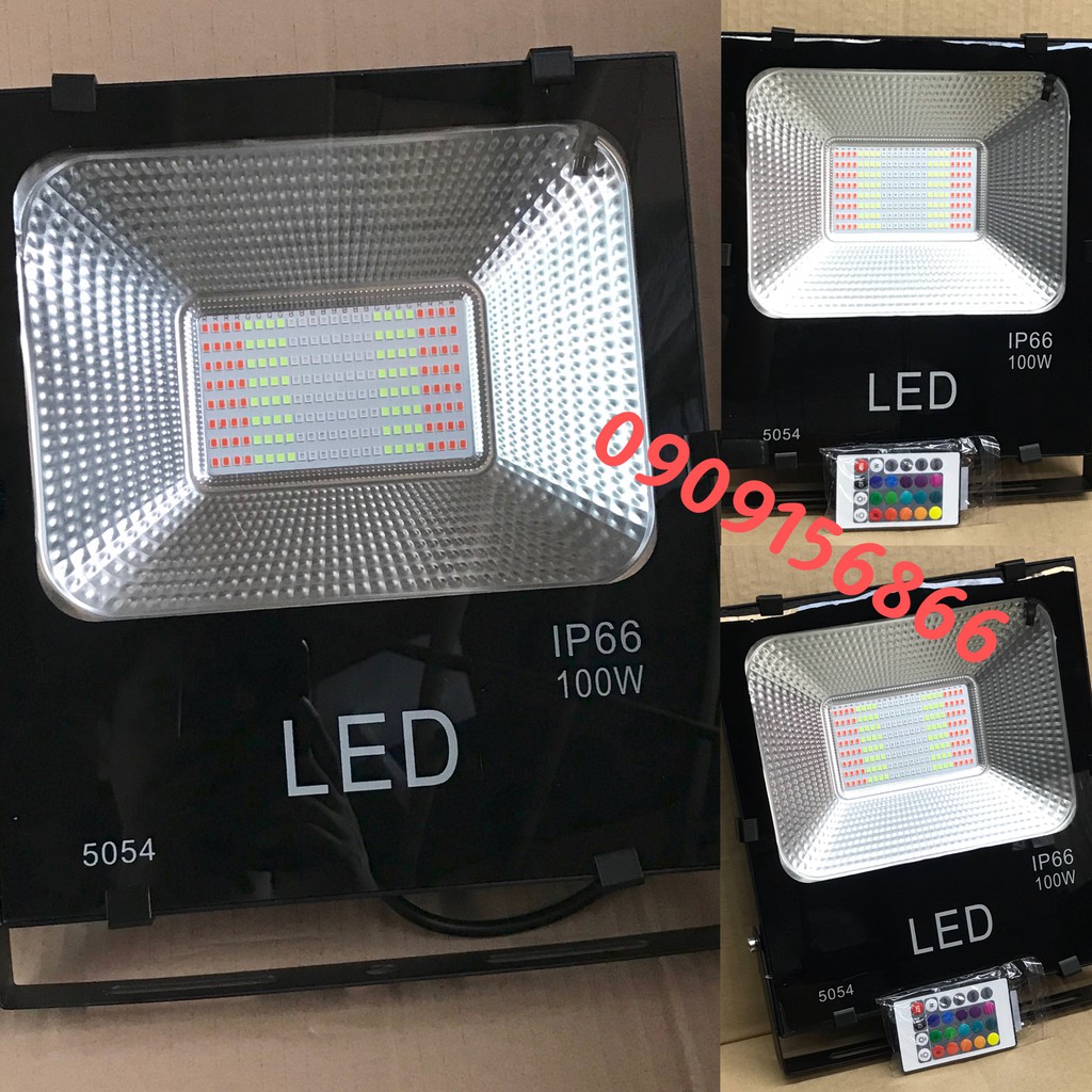 Đèn Led Pha 100w Đổi Màu RGB