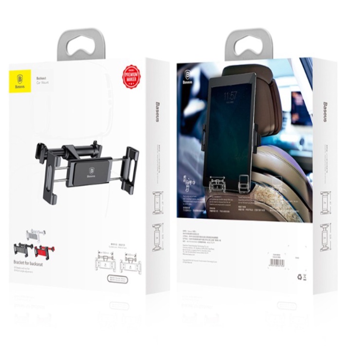 Giá đỡ điện thoại, ipad, máy tính bảng sau ghế ô tô nhãn hiệu Baseus SUHZ-01 - Hàng chính hãng